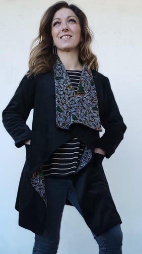 [inverno] Wallet jacket in silk and wax velvet 