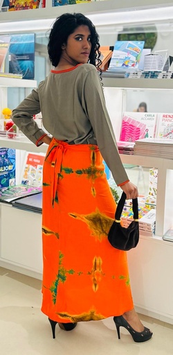 Gonna lunga a pareo in viscosa karis